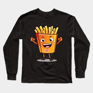 kawaii french fries T-Shirt cute potatofood Long Sleeve T-Shirt